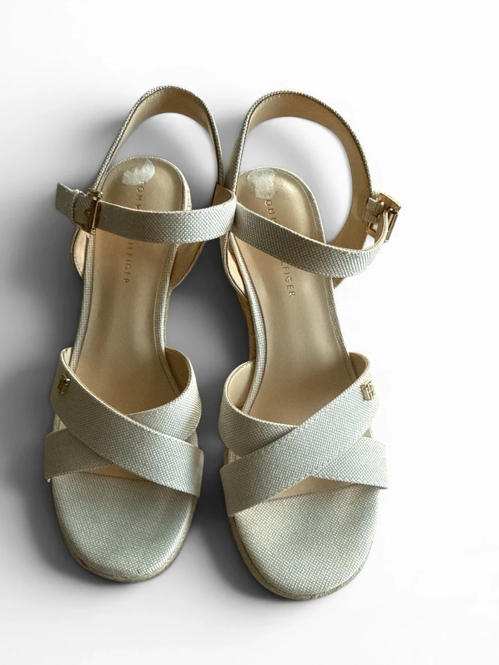 Tommy Hilfiger Women's White Espadrille Wedge Sandal New Size 9